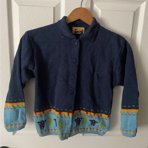 Kids Bans Wool Blend Button Up Cardigan - Picture 1 of 8
